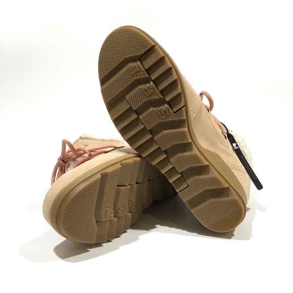 SOREL EVIE COZY LACE WATERPROOF HIKING BOOTS -TAN SUEDE -WOMEN’S US 10.5 -NEW - Picture 6 of 7